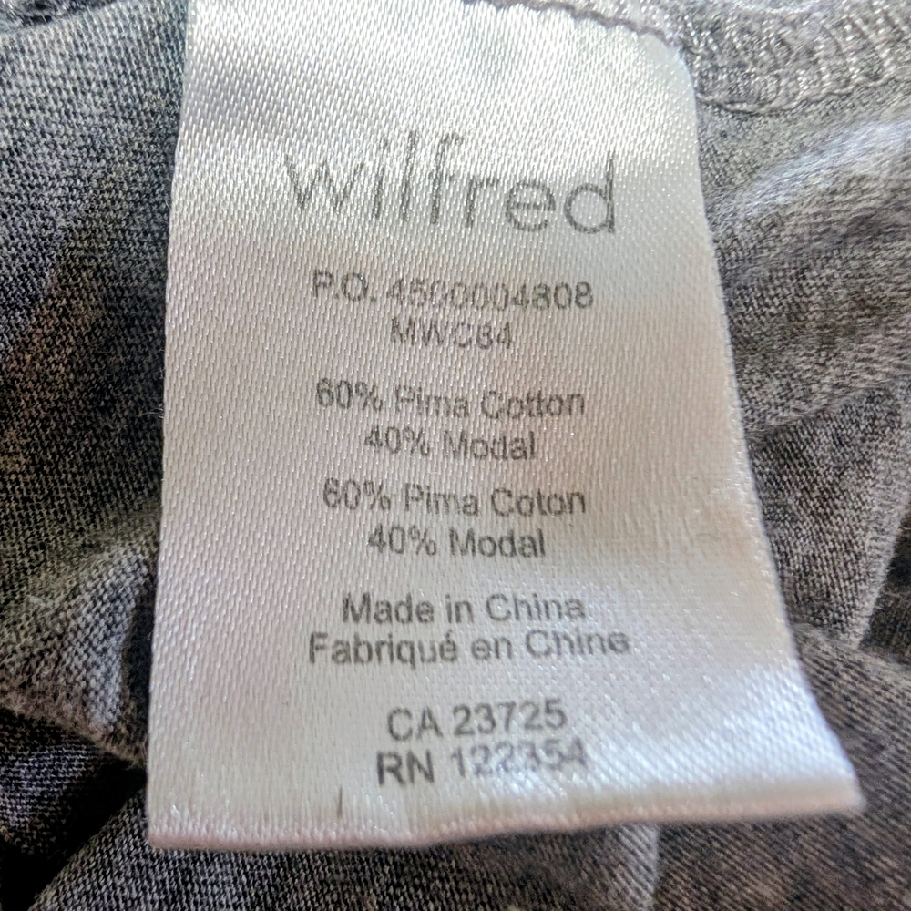 Wilfred Aritzia Grey Pima Cotton Racerback Pocket Tank XXS - Picture 4 of 6